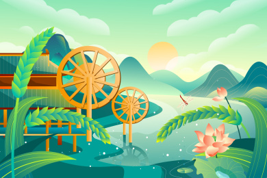 夏天插画矢量图