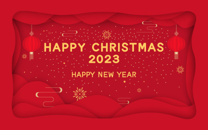 红色的圣诞节矢量插画海报