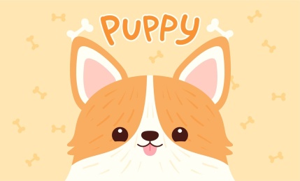 可爱柯基犬小狗狗头像插画