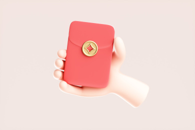 3D渲染的可爱小手与模型