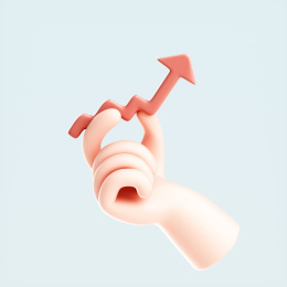 3D渲染的可爱小手与模型