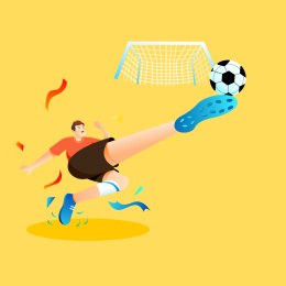 世界杯插画矢量图