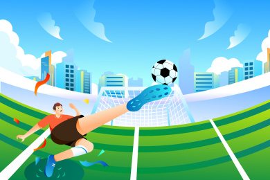 世界杯插画矢量图