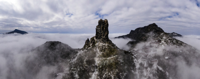 贵州铜仁梵净山5A景区全景图航拍