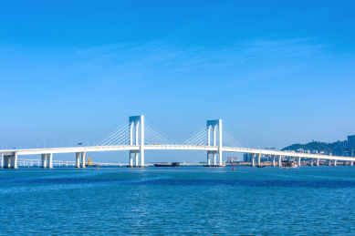 中国澳门西湾大桥风光