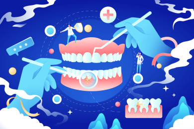 医疗牙齿健康矢量插画