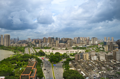 中国广东省揭阳市航拍