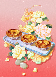 粤式早茶文化美食小吃-蛋挞