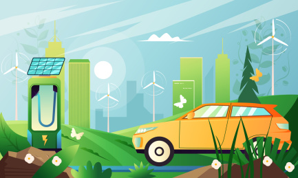 风能发电给新能源汽车充电