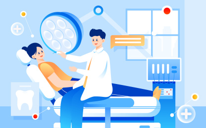 世界爱牙日保护牙齿关注口腔健康医疗插画