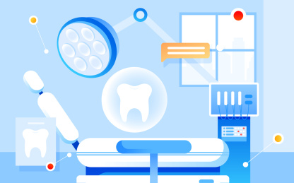 世界爱牙日保护牙齿关注口腔健康医疗插画