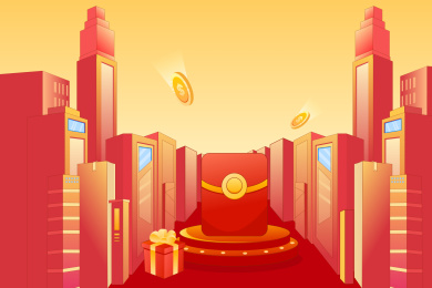 金融金币插画矢量图