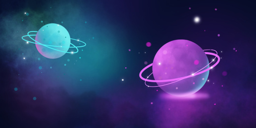 未来感宇宙星河星球星空