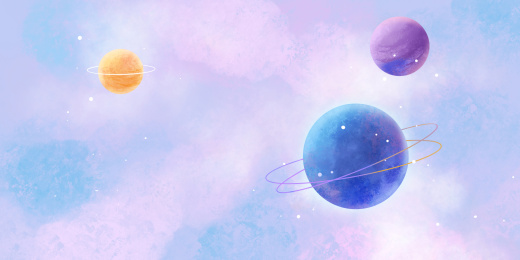 未来感宇宙星河星球星空