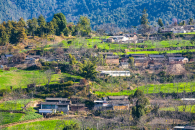 中国云南省临沧市凤庆县诗礼乡山区田园风光