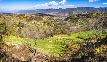 中国云南省临沧市凤庆县诗礼乡山区田园风光