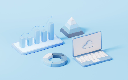 上升曲线与数据分析概念3D渲染