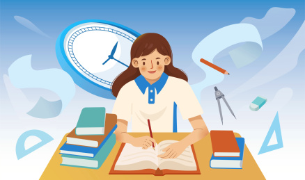 高考倒计时学习矢量分层海报