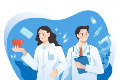 医疗健康扁平化矢量插画