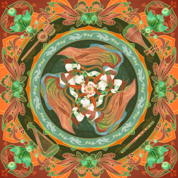 敦煌三兔共耳中国风插画