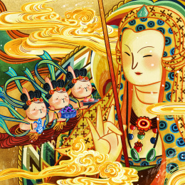 敦煌三兔共耳延展系列插画