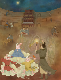 敦煌三兔共耳古典仙境场景延展