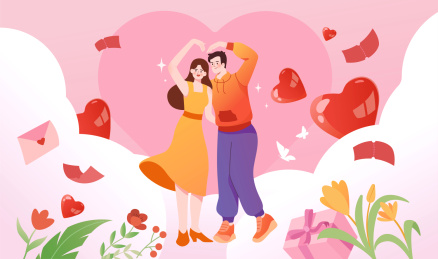 情人节礼物情书矢量分层海报