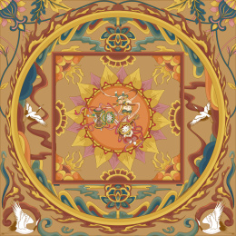 敦煌三兔共耳抽象延展插画