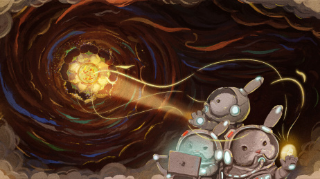 敦煌三兔共耳星际兔冒险延展插画