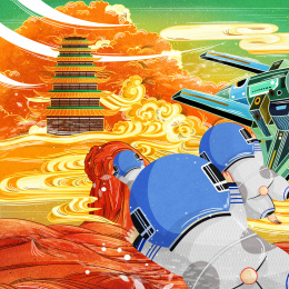 敦煌三兔共耳延展系列插画