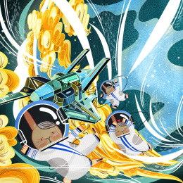 敦煌三兔共耳延展系列插画