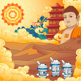 敦煌三兔共耳古典与现代的结合