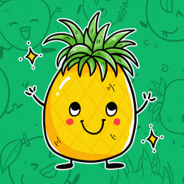 可爱的水果菠萝