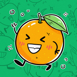 可爱的水果橙子