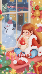 圣诞节插画壁纸屏保