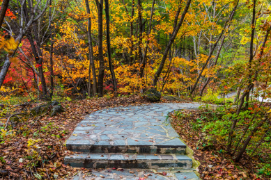 中国辽宁本溪大冰沟秋季风光