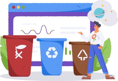 站着男性科普垃圾分类的必要性