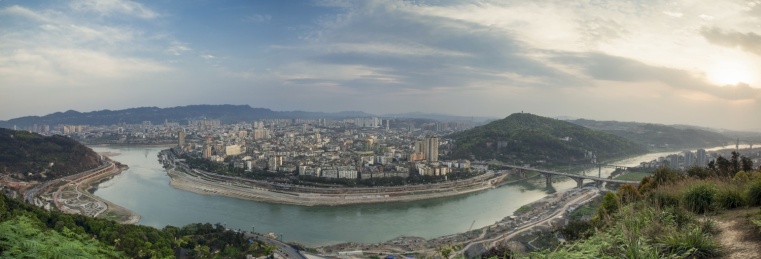 中国四川宜宾城市风光