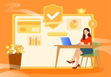 坐在办公桌旁的女商人