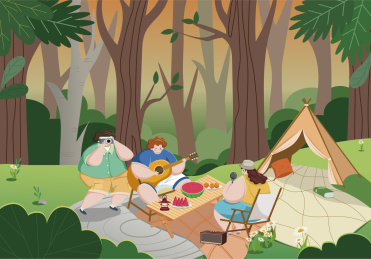 扁平风野外露营