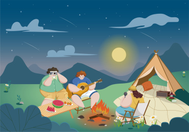 扁平风野外露营