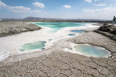 中国青海大柴旦翡翠湖盐湖