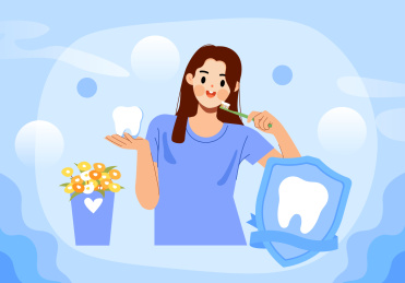 全国爱牙日保护牙齿矢量插画