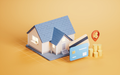 买房与房地产投资3D渲染