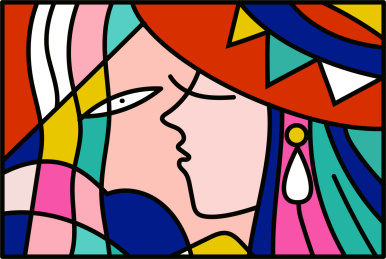 超现实抽象几何图形插画