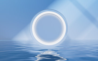 室内水面空房间3D渲染