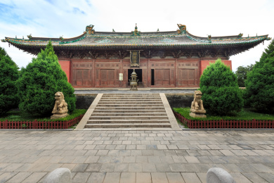 中国山西省朔州古城内崇福寺金代寺庙古建筑