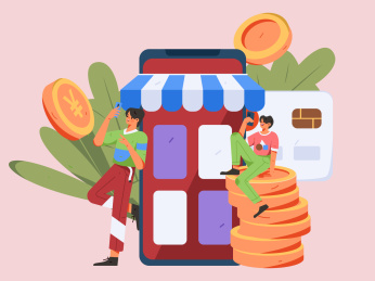 网购电商扁平矢量概念运营插画