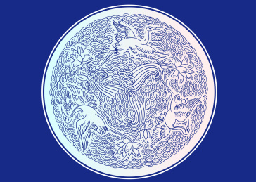 站酷纹样-宋 莲鹤纹