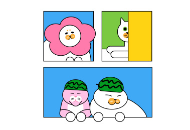 白猫卡通适量画